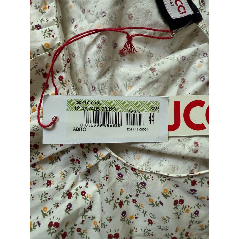 New with Tag Fiorucci Abito Floral Cotton Dress Size 44 (US 6-8 ) - Picture 4 of 4